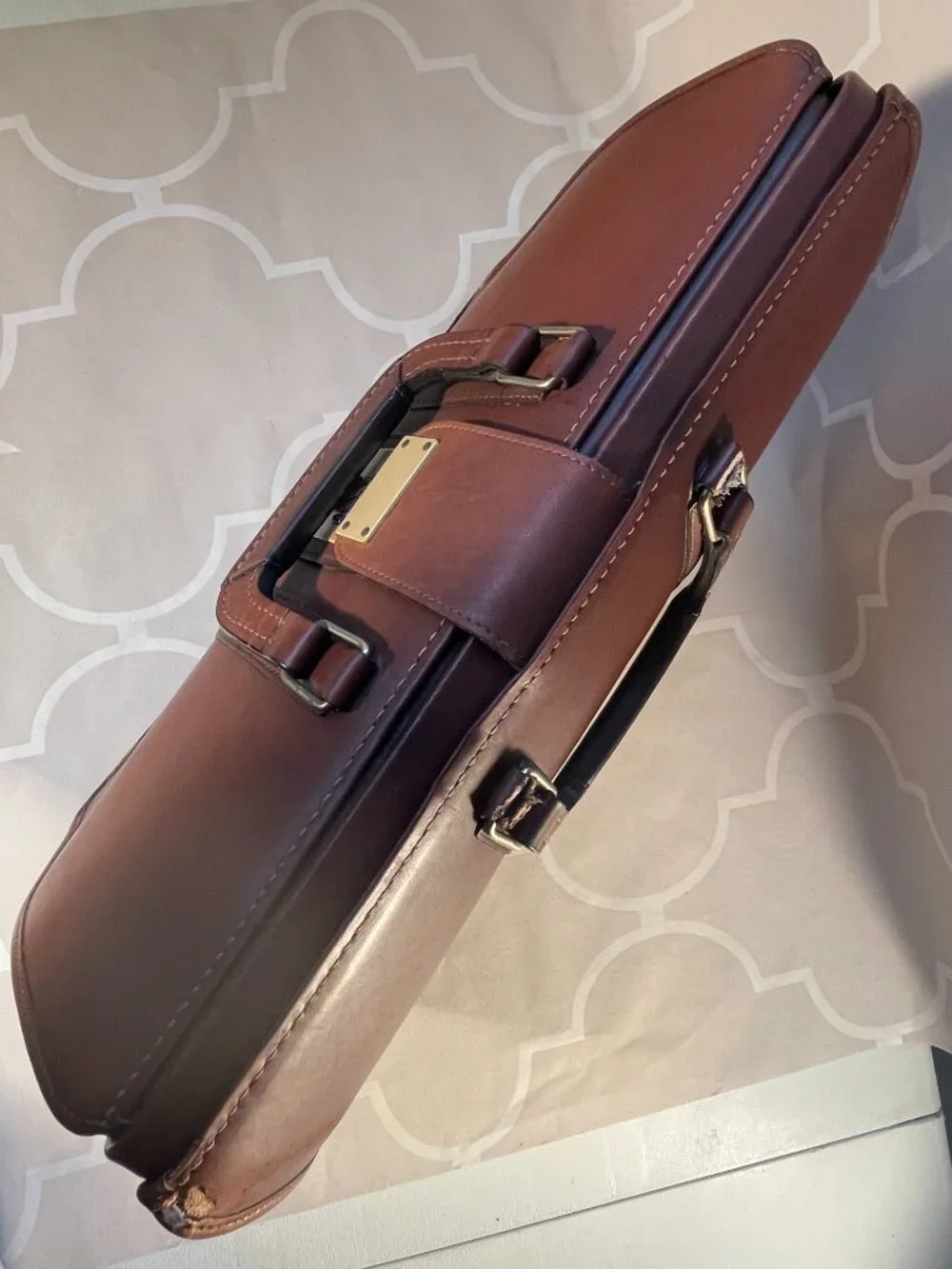 Vintage Coach 0469-301 Doctor Bag Briefcase British Tan Leather USA